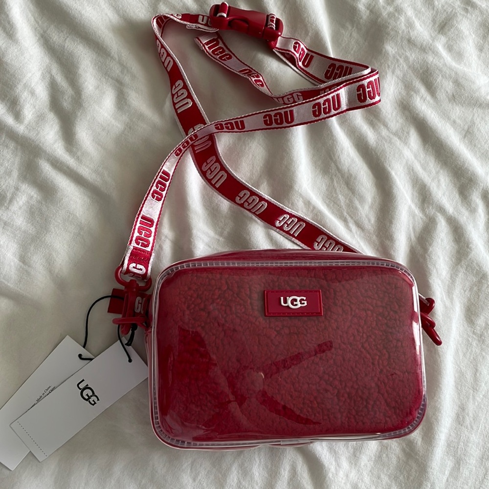 Ugg Janey II Red Crossbody Purse Bag